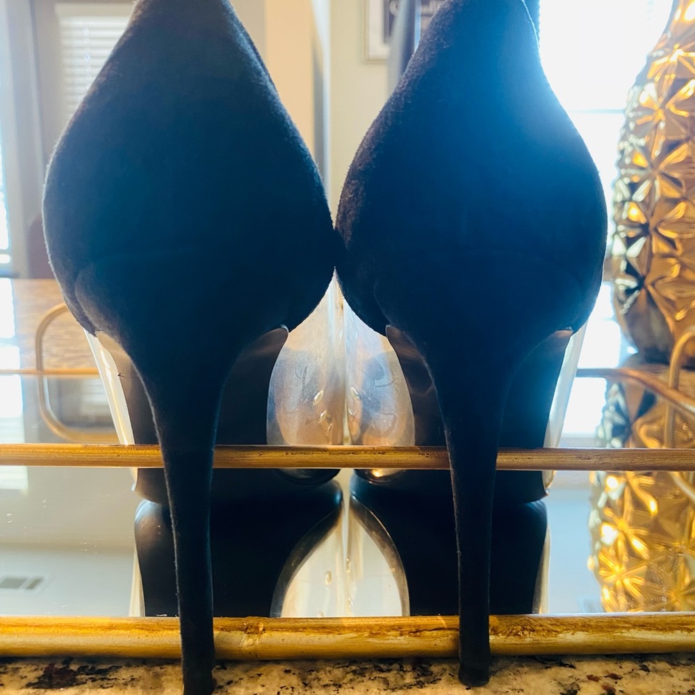 Steve Madden Black Suede Transparent Pumps!! - Picture 3 of 5